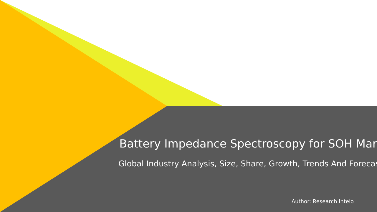 Battery Impedance Spectroscopy for SOH Market Research Report 2033