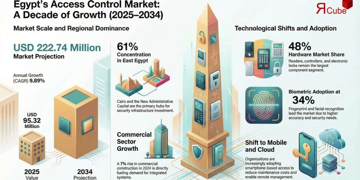 Egypt Access Control Sector Set to Reach USD 222.74 Million by 2034 at 9.89% CAGR