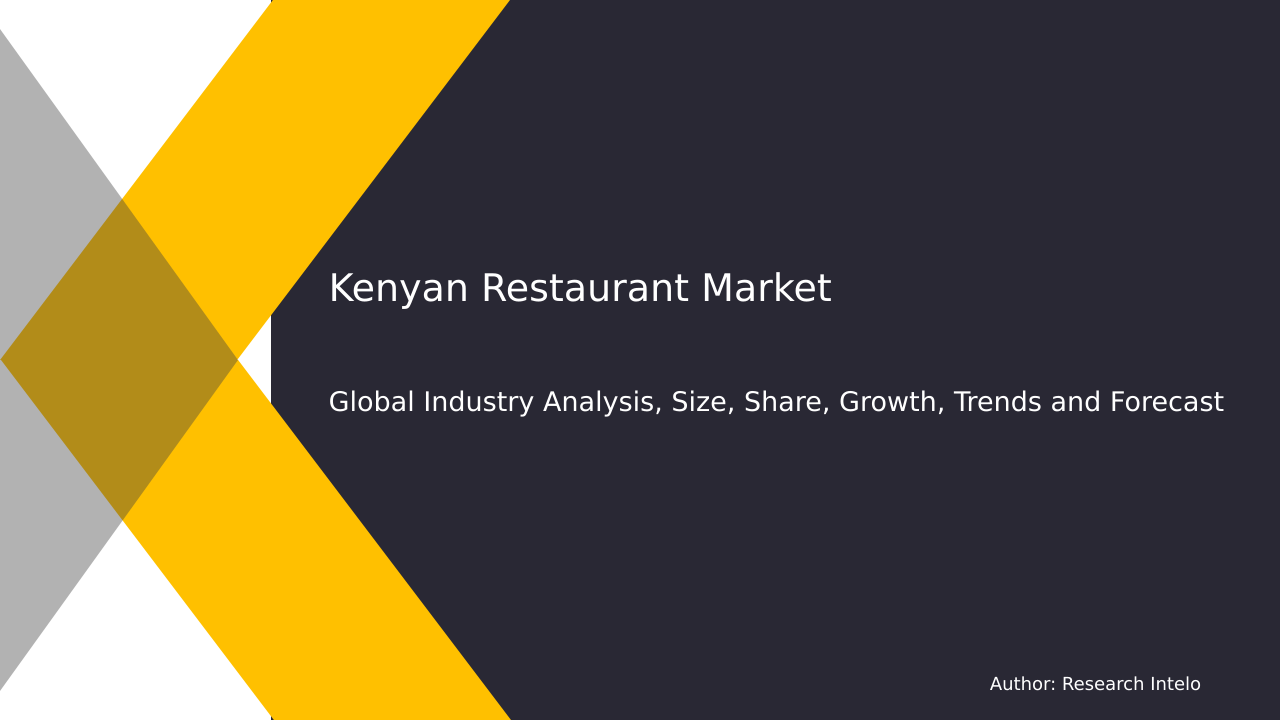 Kenyan Restaurant Market Research Report 2033